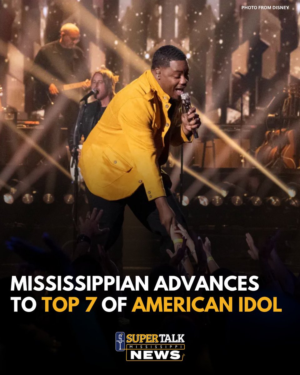 SuperTalkNews's tweet photo. JUST IN: Moss Point native Daniel Stallworth advanced to the "American Idol" Top 7 during Monday night’s episode. https://t.co/gRQjxgONch