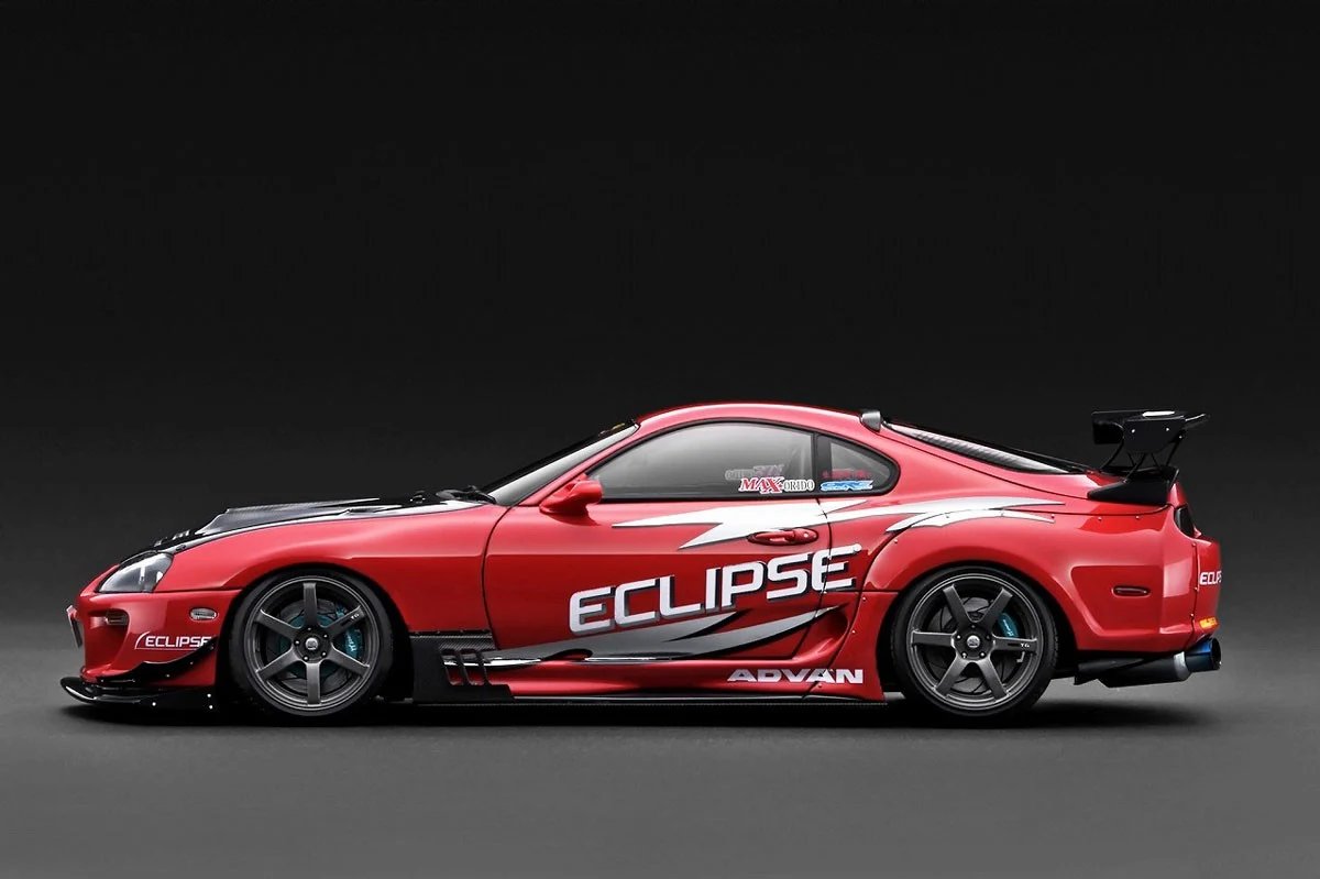 フィギュア付限定品 スープラ 織戸学 ストリートVer. イグニッションモデル 1/64 Toyota Supra (JZA80) RZ Red[イグニッションモデル]《発売済