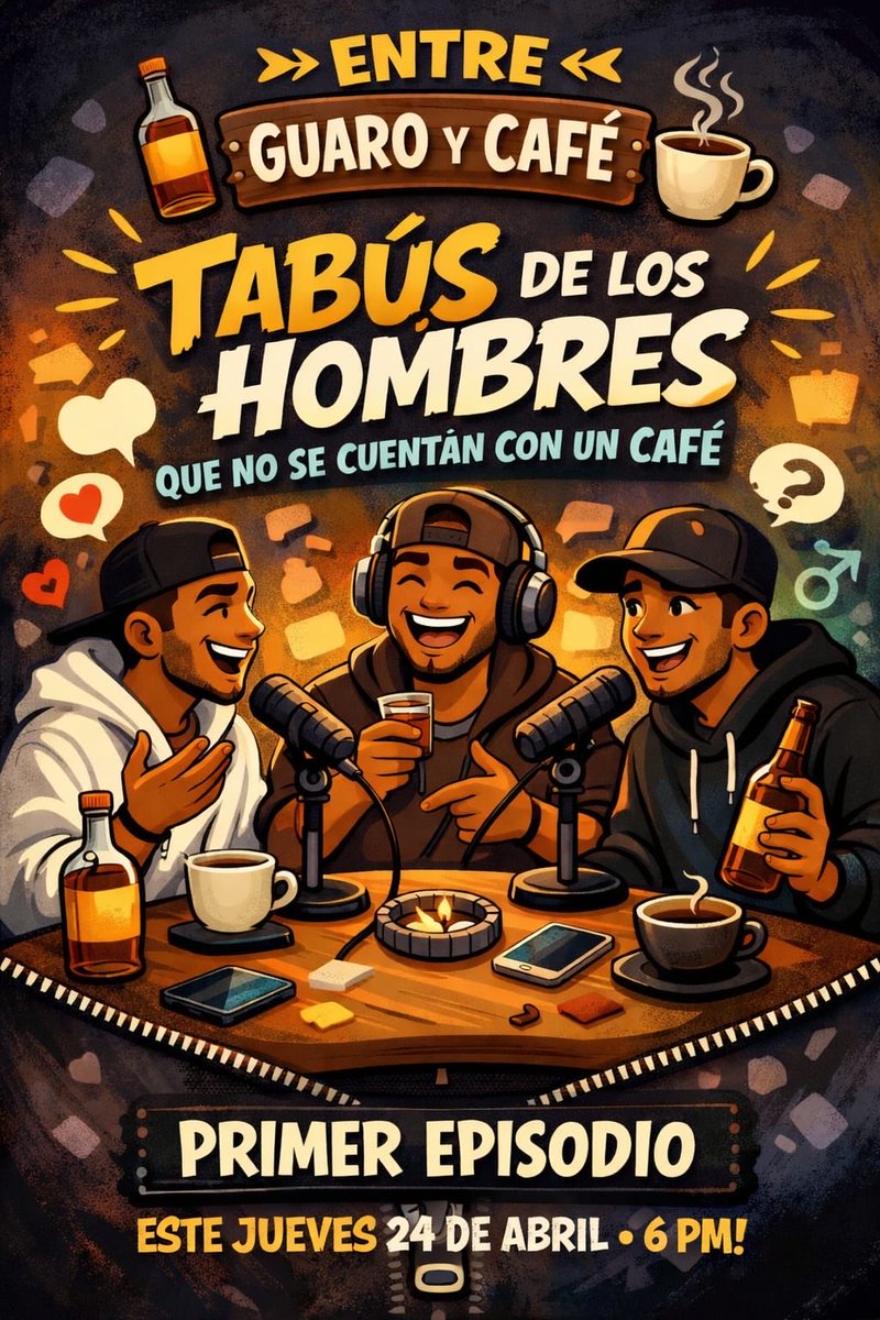 francmoncada's tweet photo. Episodio #1 - Tabús de los hombres que no se cuentan con un café

¿Por qué esperamos a que caiga la noche para decir lo que realmente pensamos? 🤔 En Entre Guaro y Café, decidimos que es momento de hablar de lo que 'no se debe'.

https://t.co/ScHI7SSjOd

https://t.co/ScHI7SSjOd https://t.co/biVw3QRHXj