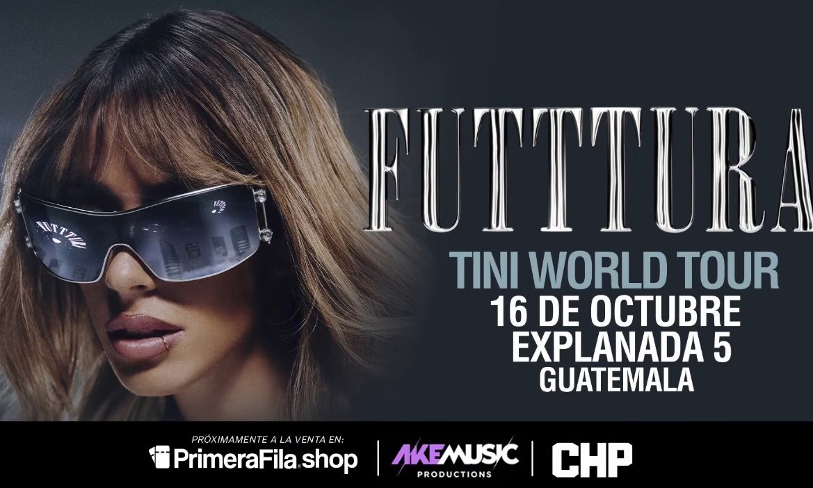 TINIOnTours's tweet photo. TINI llega por primera vez a Guatemala 🇬🇹 con #FUTTTURA este 16 de Octubre en la Explanada 5

🎟️ Tickets próximamente a la venta por https://t.co/uSweQzwyx6 https://t.co/0T7XD6gpiQ