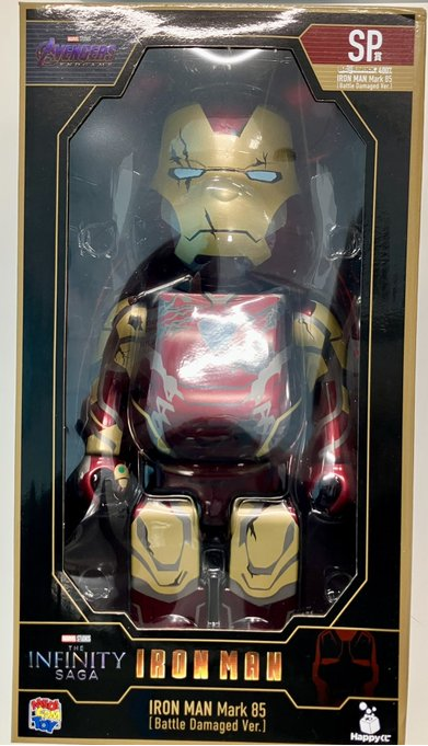 m*n様 Mark 85 ベアブリック アイアンマン 400% Happyくじ MARVEL Infinity SAGA『IRON MAN』/ Happyくじ「BE@RBRICK」 - Happyくじ