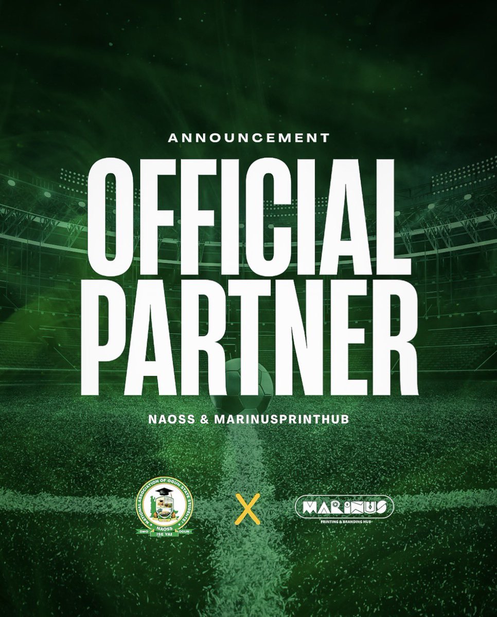 sesanomoeto's tweet image. 🚨 BIG ANNOUNCEMENT 🚨
NAOSS Sports x MarinusPrintHub 🤝

The New Age Ballers era is here ⚽🔥
Stronger. Bigger. Better.

Get ready for a tournament like no other.
#NAOSS26 #NewAgeBallers #OfficialPartner