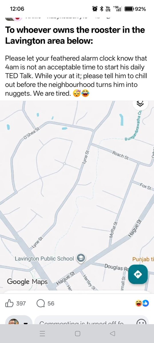 Albury residents are on Cock watch