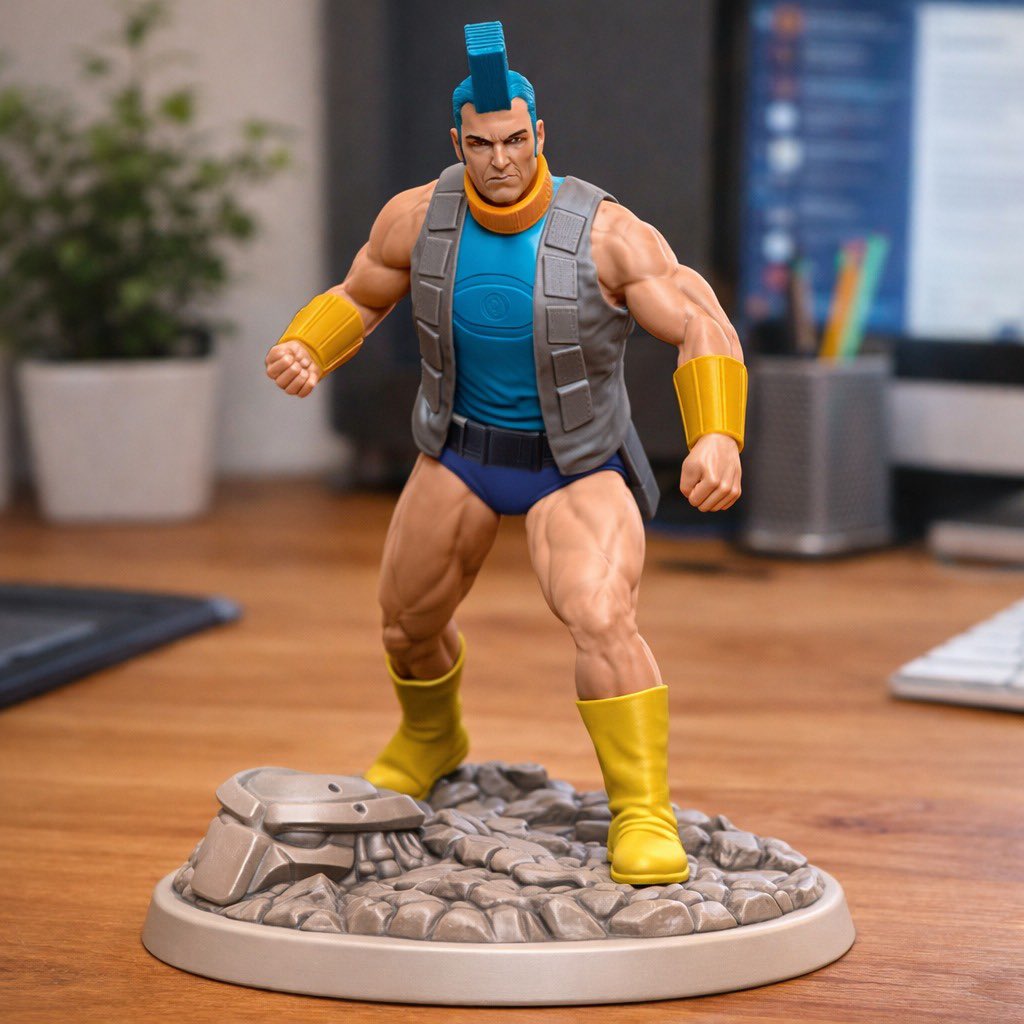 Itgenius91's tweet image. Omactivate! 👁️🛰️
My latest finished project: A stylized OMAC miniature, paying homage to the legendary Jack Kirby. This One-Man Army Corps is ready to lead any sci-fi skirmish!
Currently scouting for more #TTRPG and #BoardGame projects.
#OMAC #JackKirby #DCComics #Kirbyverse #stl