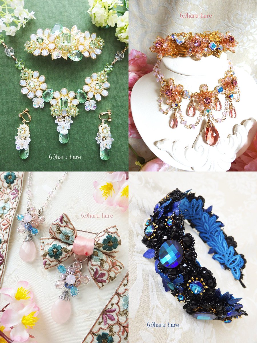 煌めき素材やインド刺繍リボンで華やかなアクセサリーを製作しております。

★次回販売会
6月予定
新作いくつか

★webショップ
minne.com/@haruhare8848

thanks!
<a href="/Lupopo_cafe/">*LUPOPO cafe&gallery* 三軒茶屋の糖質オフのケーキ専門カフェとハンドメイドのお店</a>