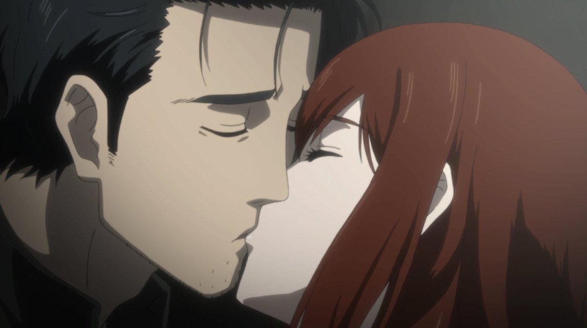 RomaniaBlack's tweet photo. **STEINS;GATE 0 EPISODE 8 SPOILERS**
I did not expect to be feasting from #SteinsGateZero, but this show did NOT let down! Okarin x Kurisu! https://t.co/vXWcC0LNX6