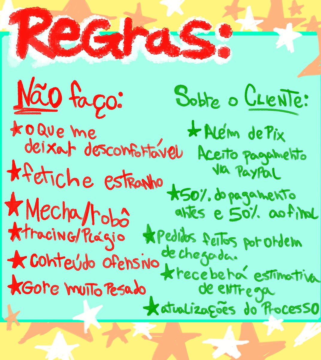 Meiddraw's tweet photo. ✮ COMISSÕES ABERTAS! ✮
🎨 Pode chamar no pv daqui ou no insta.

📌 - Por favor, forneça referências de pose e dos personagens.
📌 - Você pode solicitar detalhes ou elementos específicos na arte. https://t.co/sjTsWE7lko