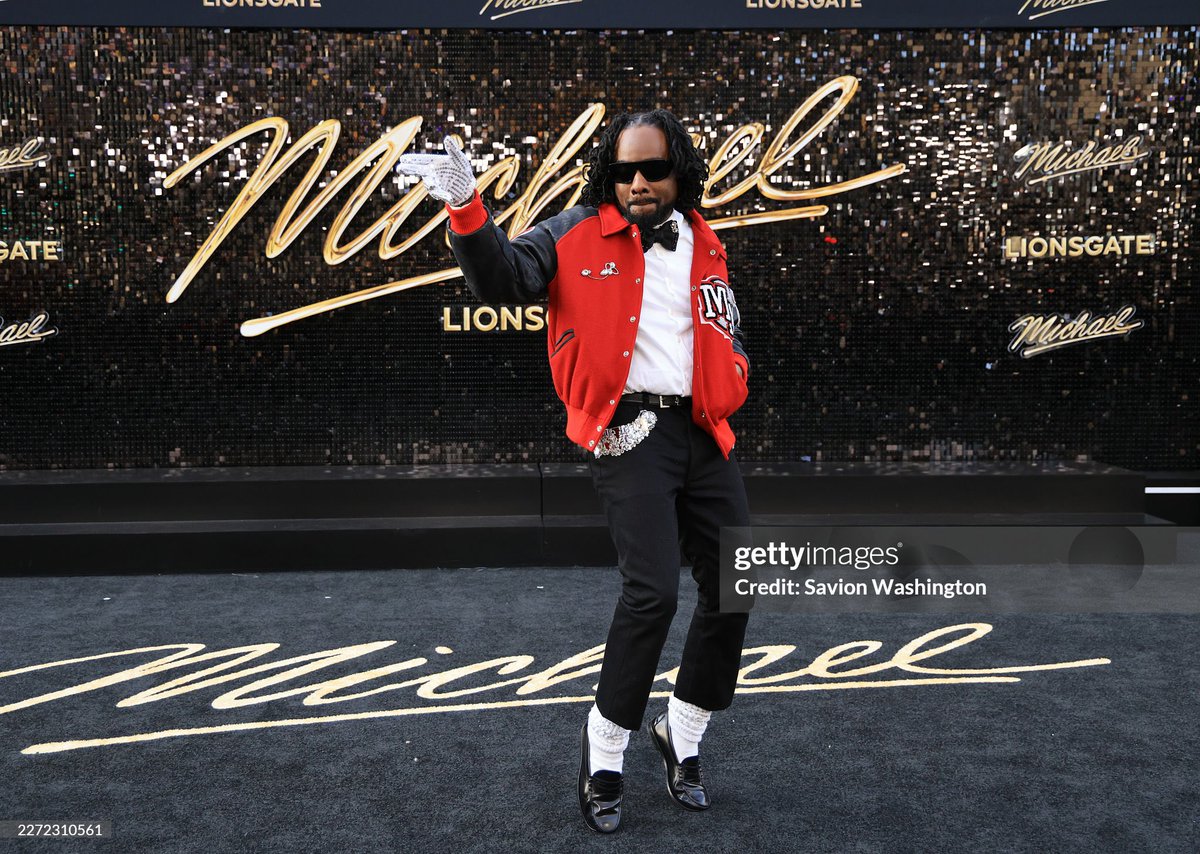 Wale attends the ‘Michael’ movie premiere in Los Angeles. #MichaelMovie