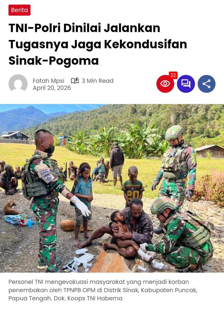 cfyfcdrydrdr's tweet image. Fakta Di Lapangan : TNI-Polri Jalankan Tugasnya Jaga Kekondusifan Sinak-Pogoma dan Mengutamakan Perlindungan Masyarakat
#PapuaNKRI
#PapuaIndonesia
#PapuaDamai
#IntegrasiPapuakeNKRI