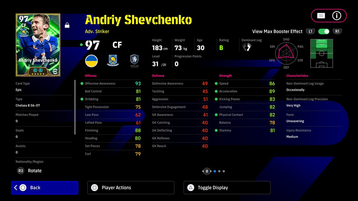 NTWANfc's tweet image. Free Shevchenko is available via the daily game in eFootball. He looks to be about as disappointing as he was for Chelsea in real life 🤣

#eFootball #イーフト #Konami #football #soccer #pes #fifa #eFootball2026 #efootballmobile #PS5