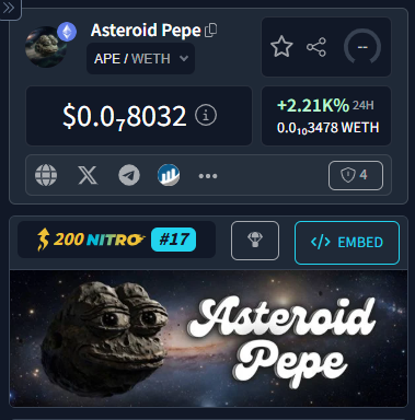 Asteroid Pepe | $APE tweet media