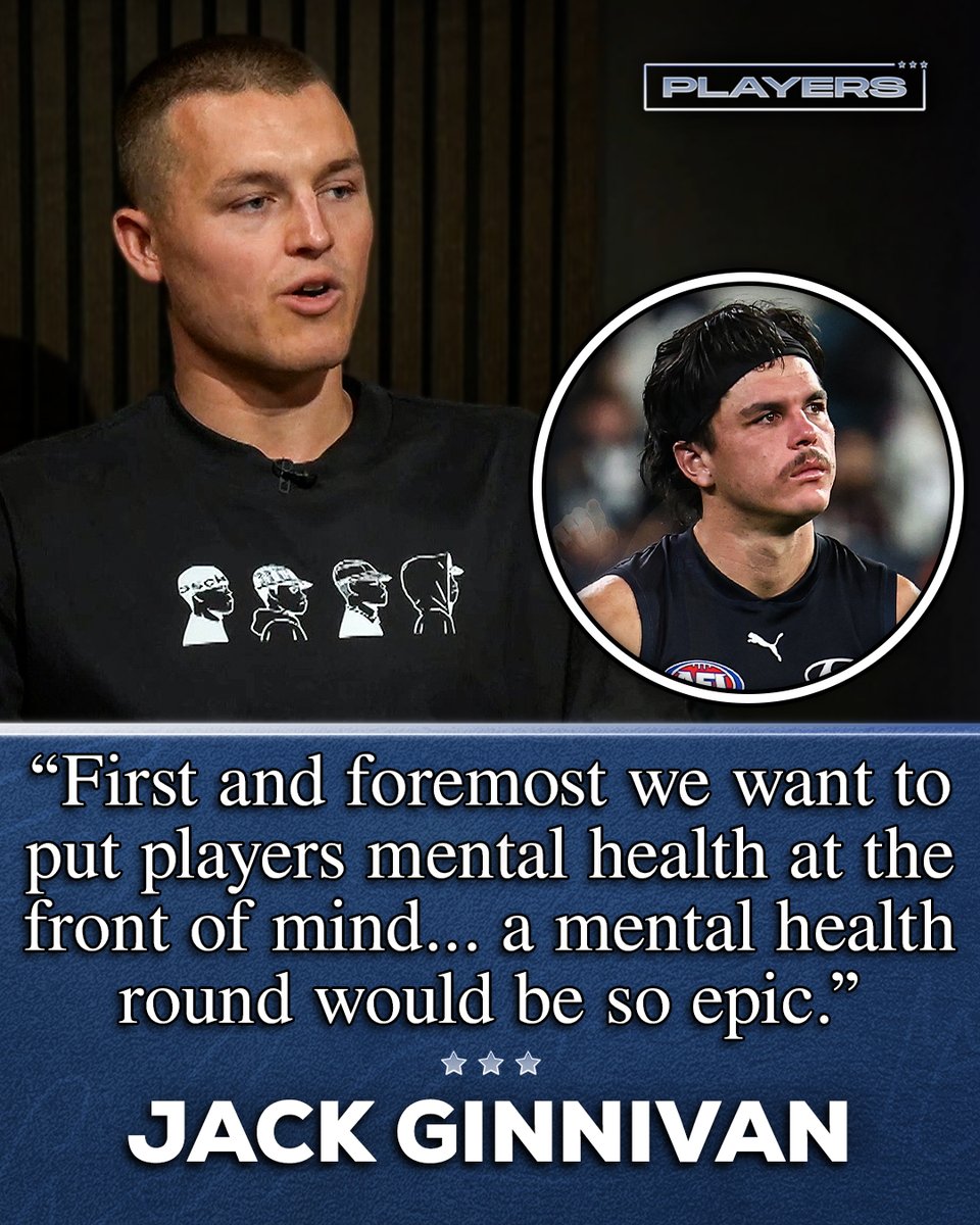 Jack Ginnivan has advocated for a mental health round after an emotional week in the AFL world. 

Catch the full chat here: youtu.be/pwRvAH1lRG8?si…