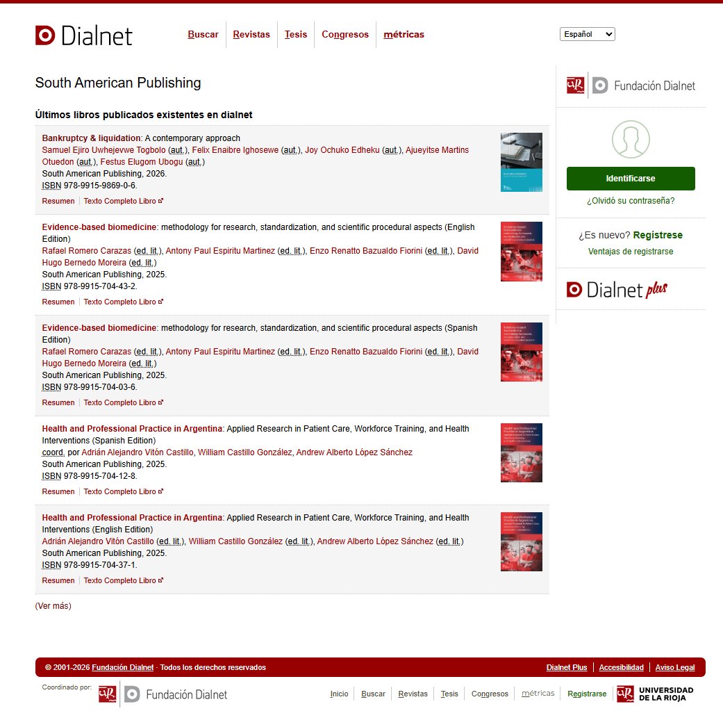 South American Publishing tweet media
