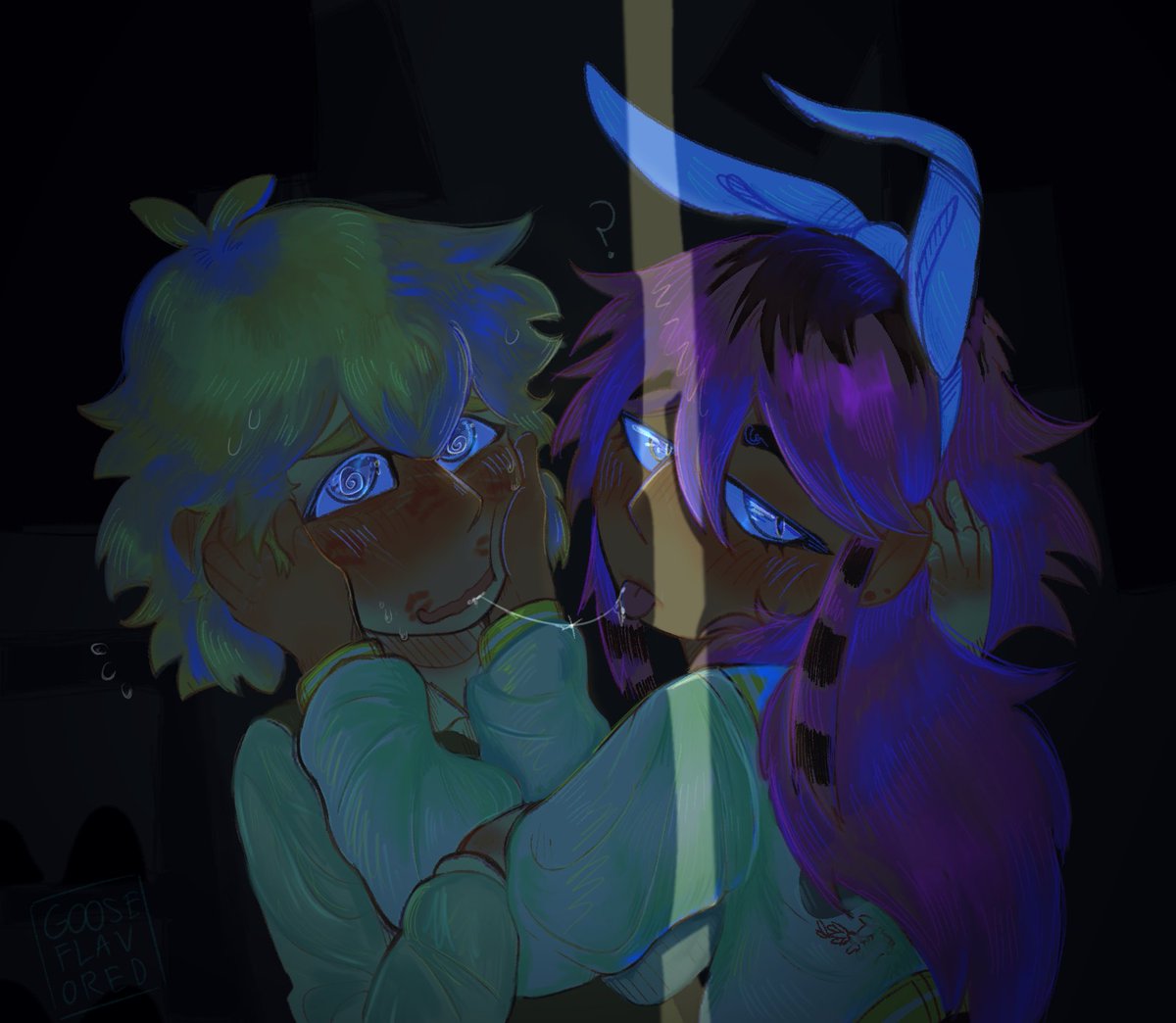 GOOSEFLAV0RED's tweet image. she only wears lipstick if she plans to get it all over him by the end of the night
#OMORI #OMORIfanart #omoriphotobomb