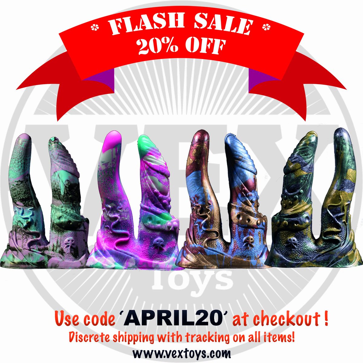 vextoys1's tweet image. Our😍 Flash Sale😍 is still live! Save 20% off all items until April 22. Offer valid on Ready-Made Toys and Custom Pours!

#toys #handmade #selflove #fantasyromance #giftideas #creative