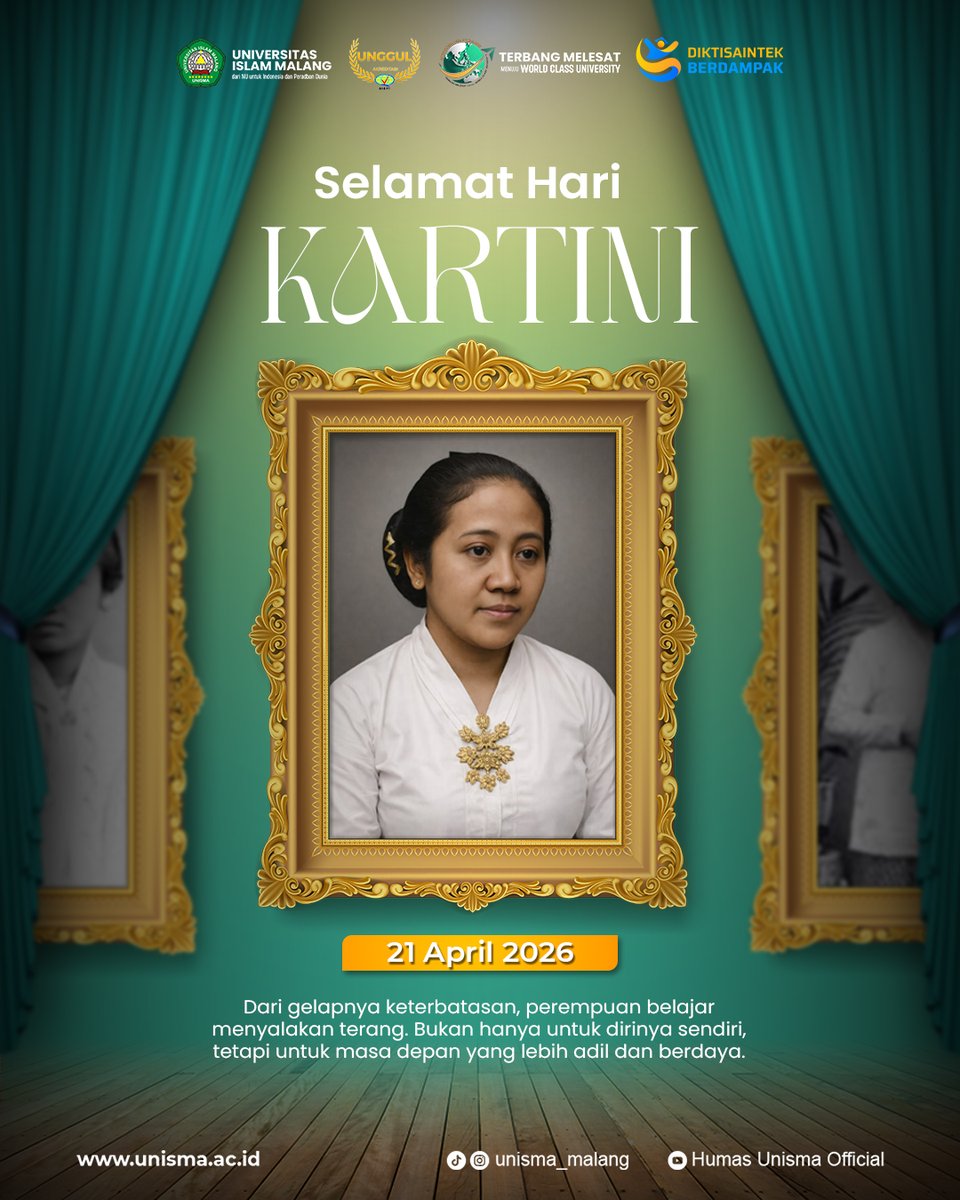 unisma193's tweet photo. Selamat Hari Kartini 2026✨️
#unismamalang #harikartini https://t.co/O0FBik0rVL