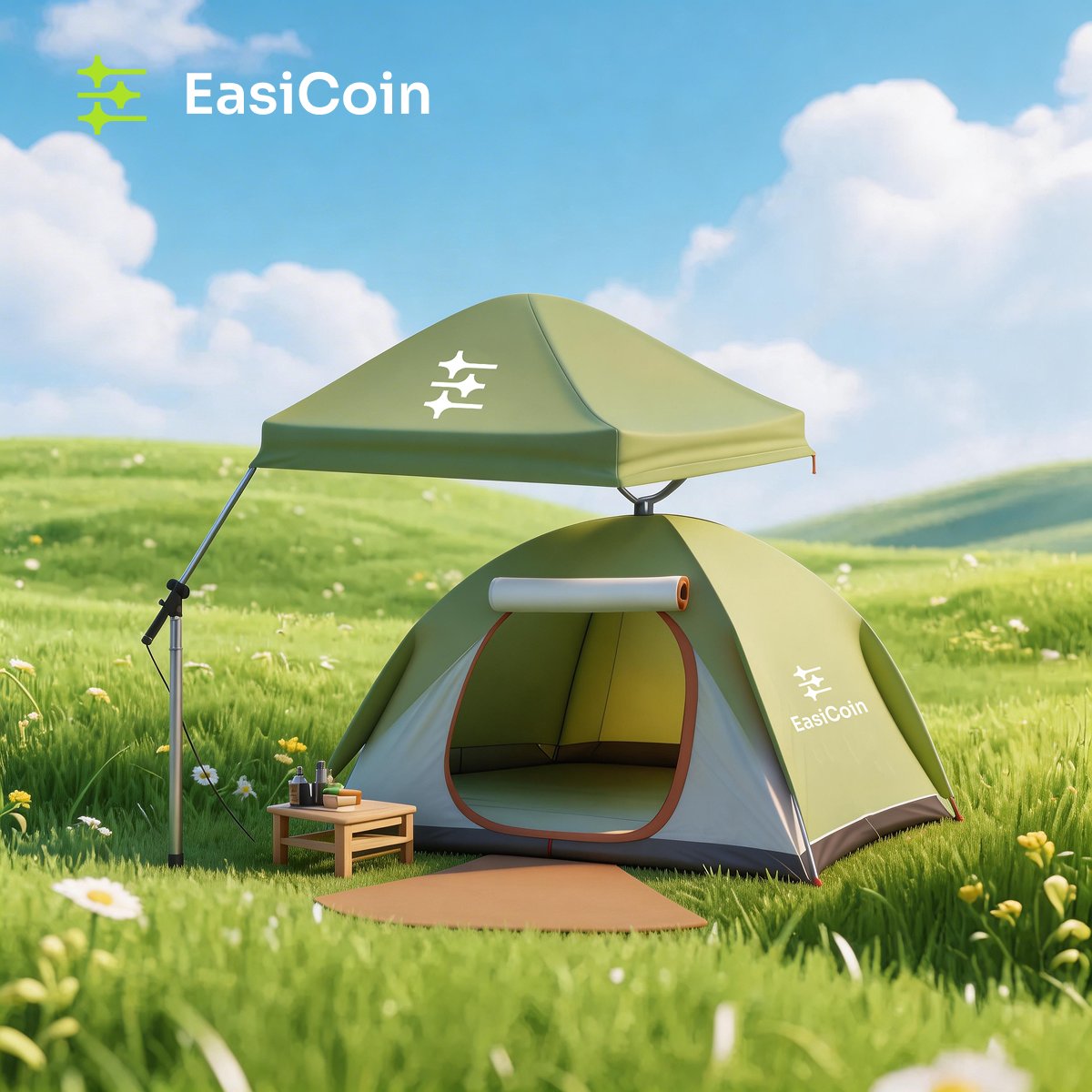 🌞早安！新的一天，从大自然中醒来～  

🏕️简单舒适，自由自在，迎接阳光与好运！🌼  

💚愿你今天也像这清晨一样，充满活力与希望！✨  

#EasiCoin #早安
