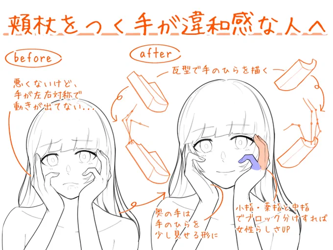 頬杖をつく手が違和感な人へ 