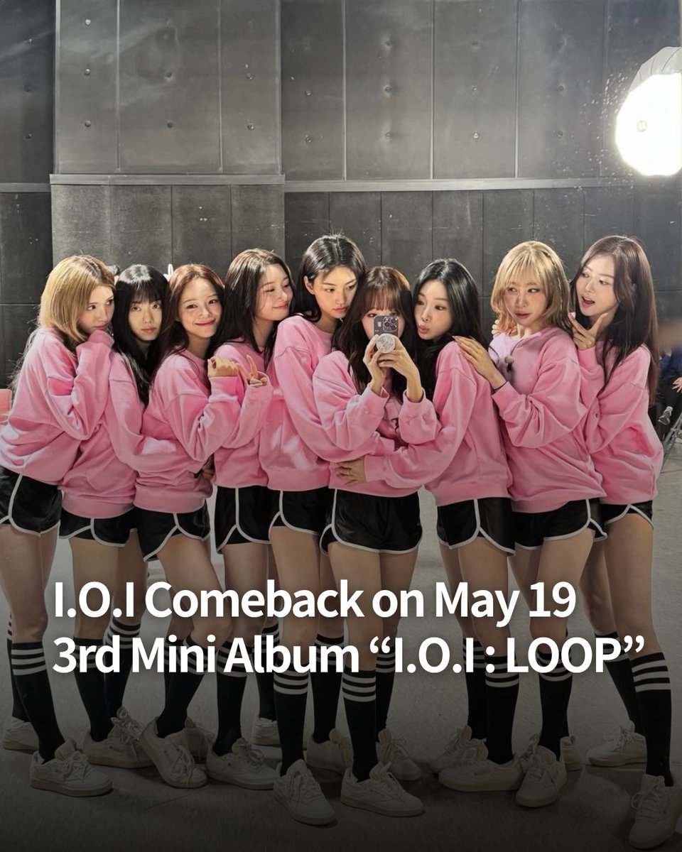 GTTOUR_Global's tweet photo. [HALLYU NEWS]

To celebrate their 10th debut anniversary, the group #IOI has reunited and confirmed their comeback on May 19.
#SwingEntertainment announced that I.O.I (#LimNayoung, #Chungha, #KimSejeong, #JungChaeyeon, #KimSohye, #YooYeonjung, #ChoiYoojung, #KimDoyeon, and #JeonSomi) will release their third mini album IOI: LOOP on May 19.

Meanwhile, alongside the album release, I.O.I will commemorate their 10th anniversary with various activities, including the “2026 I.O.I Concert Tour: LOOP,” which will be held for three days starting May 29 at Jamsil Indoor Stadium in Seoul.

---------------------------------
👇Follow us for the latest K-pop updates and concert ticket reservations!🎫

Book Now at 🔻
https://t.co/lACXSknkGv

For any inquiries 🔻
WhatsApp ➡️ https://t.co/znG4U8kcJY
KKT ➡️ https://t.co/2VEWGfvCFc

Link also in bio!🔗