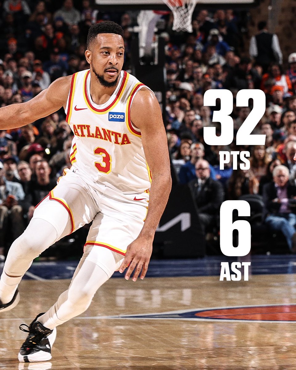 CJ MCCOLLUM AND THE C IS FOR CLUTCH 🔥

Hawks even the series 1-1 vs. the Knicks at MSG! https://...