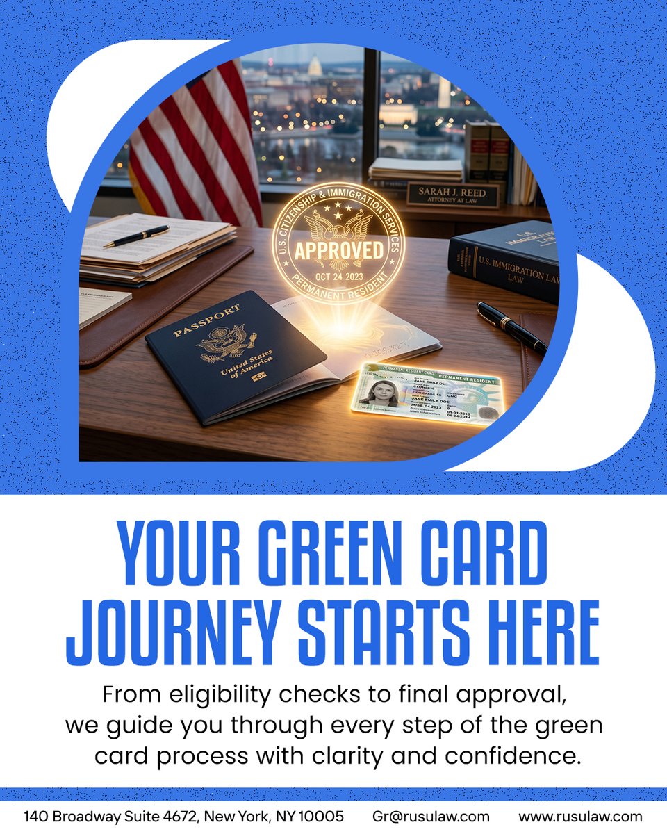 Ghenadi53943617's tweet image. Your Green Card journey starts here 🇺🇸

Immigration processes can feel overwhelming—but the right guidance makes all the difference.

📞 Schedule your consultation: (347) 907-1248

#ImmigrationHelp #GreenCardProcess #LegalSupport #VisaJourney #StartYourJourney #TrustedGuidance