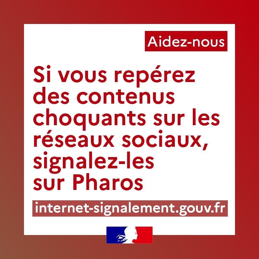 Image de Préfecture de Police : ⚠️ Vous êtes confronté à un contenu choquant et illicite en ligne ?
❌ Ne le partagez pas
❌ N’interag