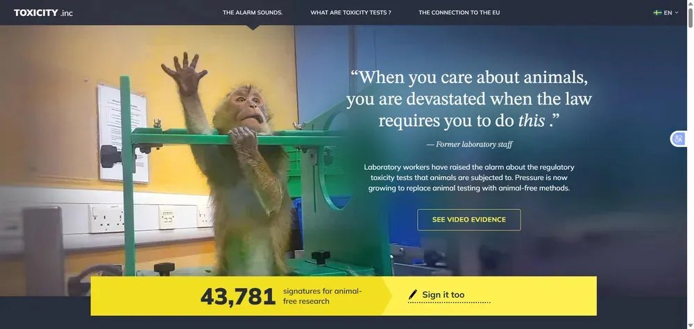 PatientCV's tweet image. Signatures for animal-free testing.  

toxicity.inc

#ethics #medicalethics #animaltesting #animalfreetesting