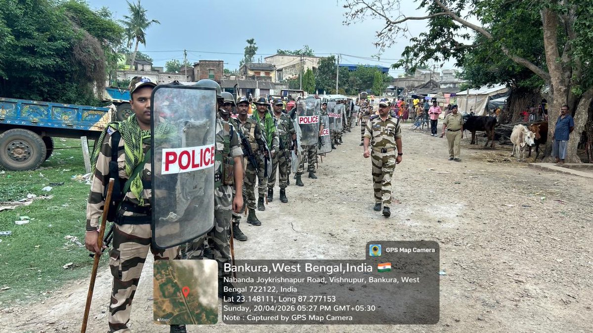 MediaHarshVT's tweet image. निष्पक्ष, भयमुक्त, शान्तिपूर्ण मतदान के  नए पहले चरण के मतदान से पहले #CRPF ने पश्चिम बंगाल में Operation Advance All Out शुरू किया है