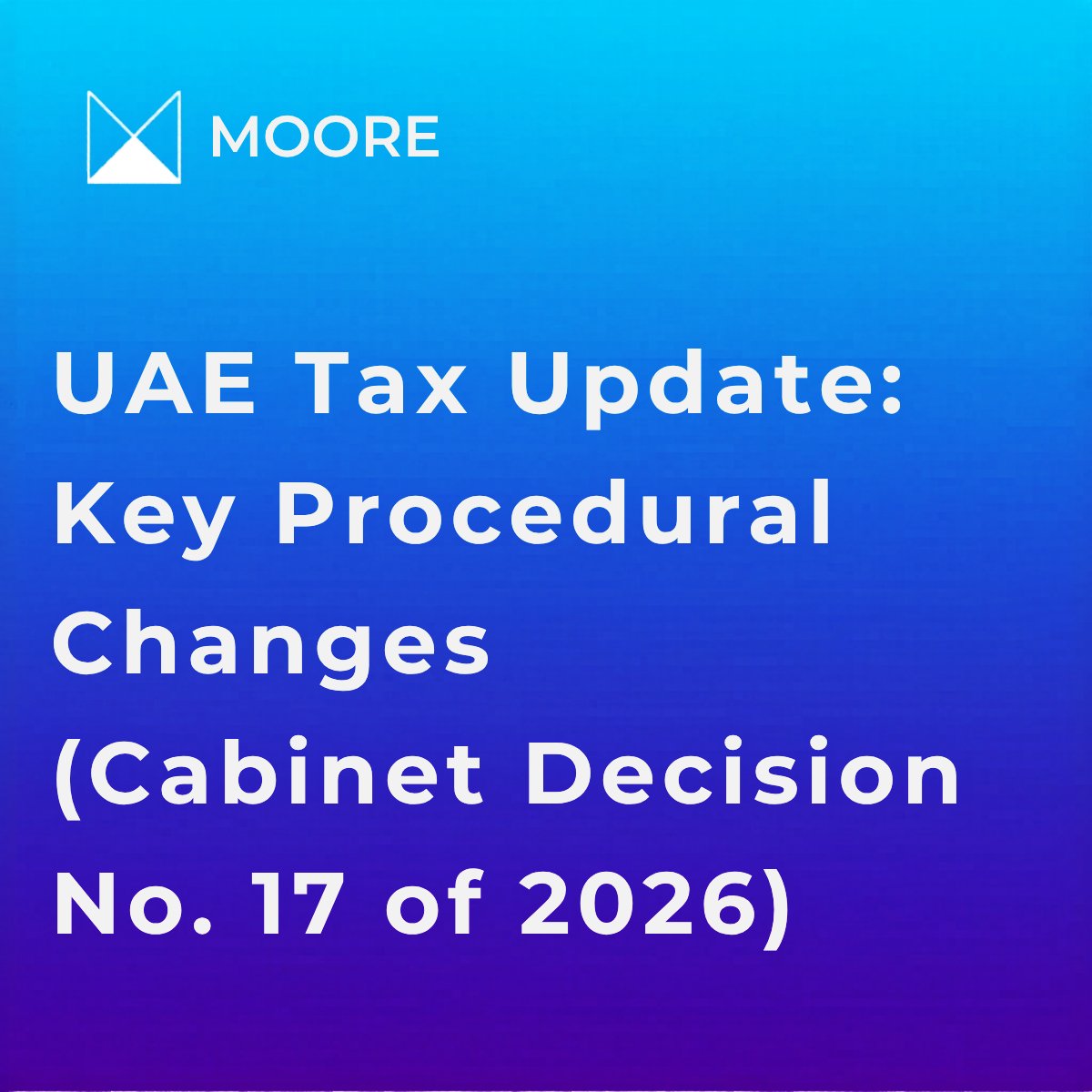 The Federal Tax Authority (FTA) has issued Cabinet Decision No. 17 of 2026 (effective 1 April 2026), introducing procedural updates to the UAE tax framework.

Learn more linkedin.com/feed/update/ur…

#UAE #UAECorporateTax #Tax #FTA #Compliance #UAETax