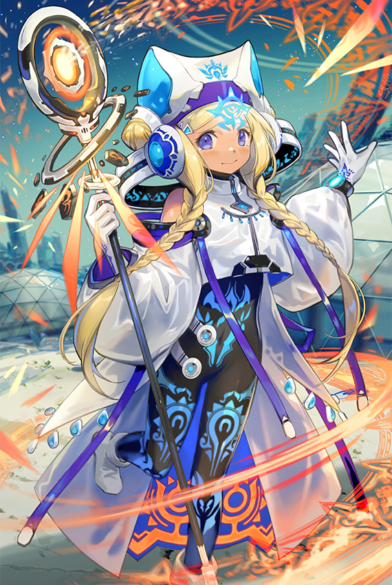 【キャラクター紹介】
《Y.G.1515》破邪の渡航者 ミズクン(CV： #今井麻美 / 絵：かわすみ)
「ここが1500年後の未来…あっちこっち明るいし、建物が高いしで、なんだか落ち着かないなぁ」

時空軍「破邪の渡航者」フェスは4月27日(月) 9:59まで！

#チェンクロ