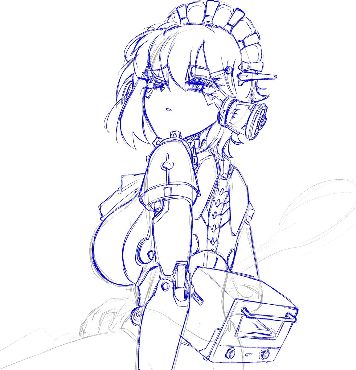 久しぶりの投稿！下書き中🍞
#イラスト
#今月描いた絵を晒そう
#女の子イラスト