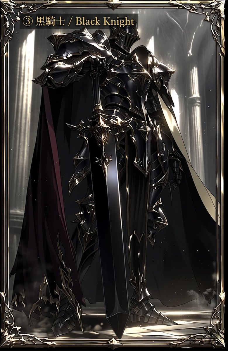 yona21_ai's tweet photo. Question for English speakers! 🌍

In Japanese, we distinguish between "Ankoku-Kishi" (①) and "Yami-Kishi" (②). However, both are usually translated as "Dark Knight."

If you wanted to express the difference in vibe between ① and ② in English, what words would you use? I'd love to hear your ideas!