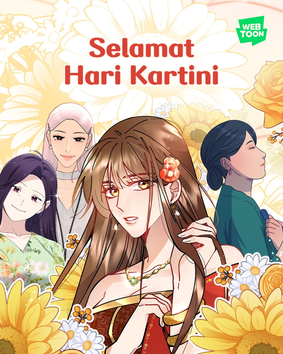 webtoonid's tweet photo. Untuk semua perempuan yang berani bermimpi, melawan batas, dan menulis kisahnya sendiri seperti tokoh di WEBTOON favoritmu... Selamat Hari Kartini 🌸

#WEBTOONID https://t.co/mdJuOdrbZg