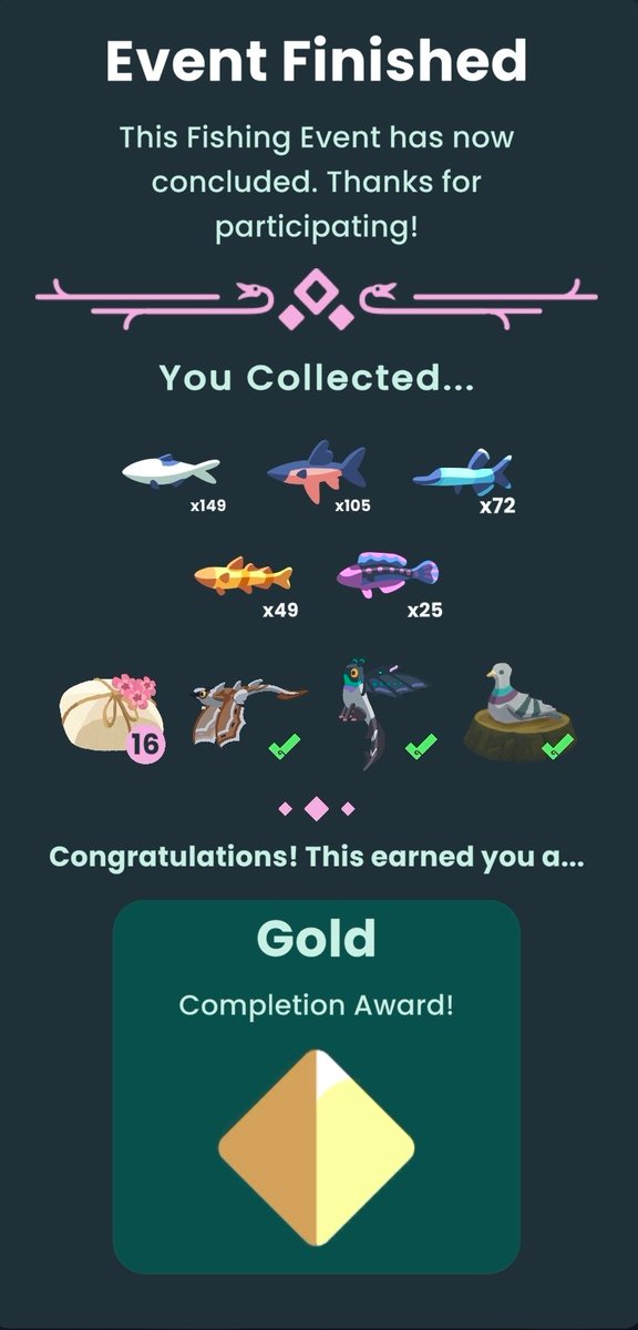 BowWoman88's tweet photo. Fishing event complete! Got a surprise "Remarkable Dustbeak" this would be my 2nd remarkable dragon so far.

Remarkable dragon drop random items. Not just gold.

With another fishing event starting soon...

#HatchDragons https://t.co/jbbZHQoGwp