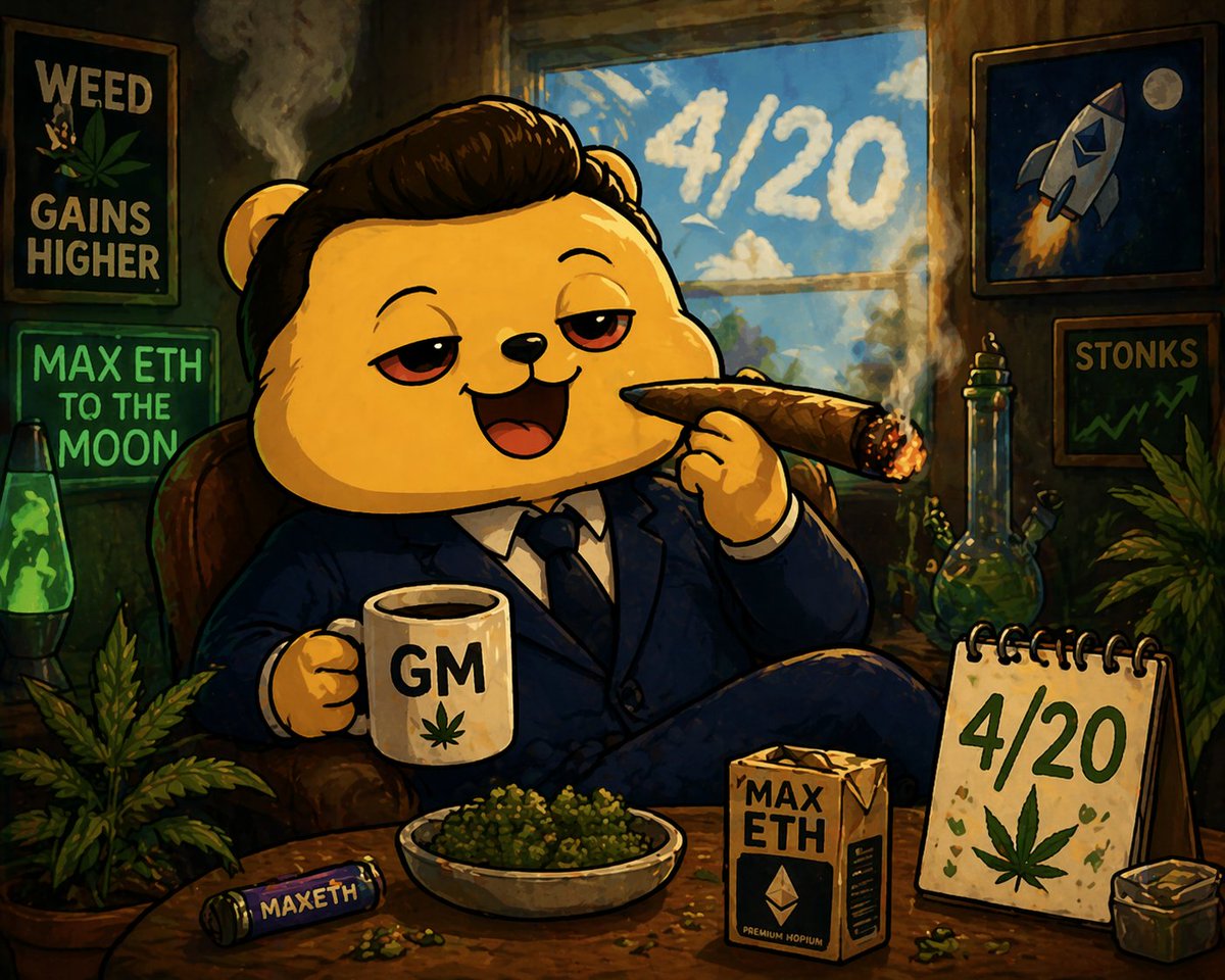 MaxETHx68's tweet photo. Happy 4/20 boys 😂

Boys club to the mf moon. https://t.co/BzvlVhSQ38