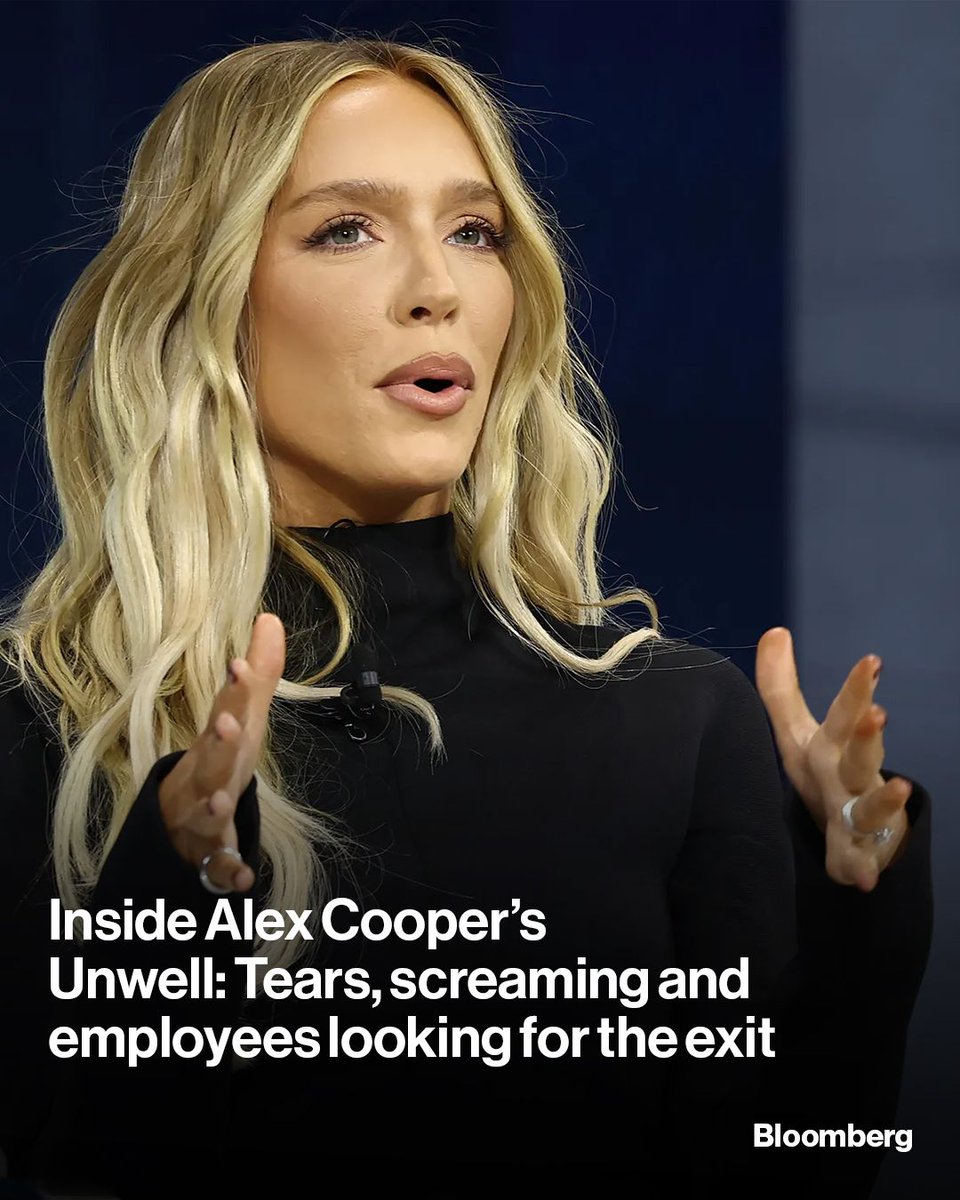 business's tweet photo. Alex Cooper's Unwell Network has been grappling with employee turnover, a sputtering slate of podcasts and discord between staff members and Cooper’s husband, according to people familiar with the company's internal operations. https://t.co/aWhLpJaQyu

📷: Michael M. Santiago/Getty Images