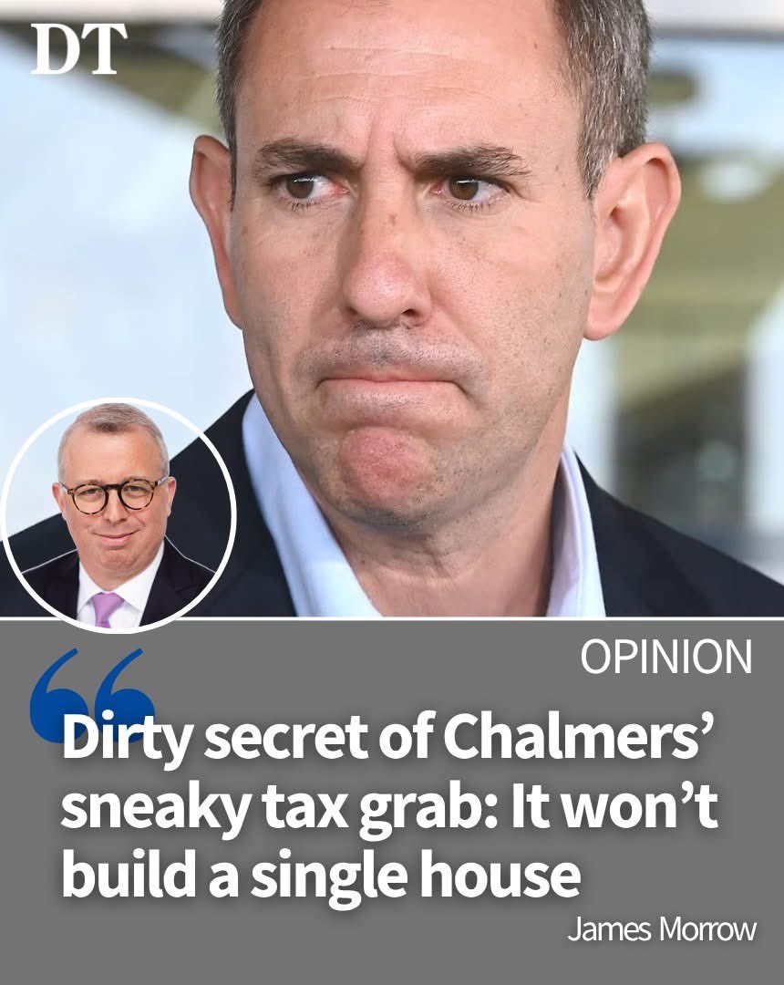 WhoKnew53531000's tweet photo. #OPINION π€ Treasurer Jim Chalmers is looking to stick it to ordinary Australians whoβve done the right thing by their retirement to get himself out of a pickle, writes #JamesMorrow.
READ MORE: https://t.co/9jOxddRHFF
Get the news first with The Daily Telegraph app: https://t.co/M9BFOUPfSg