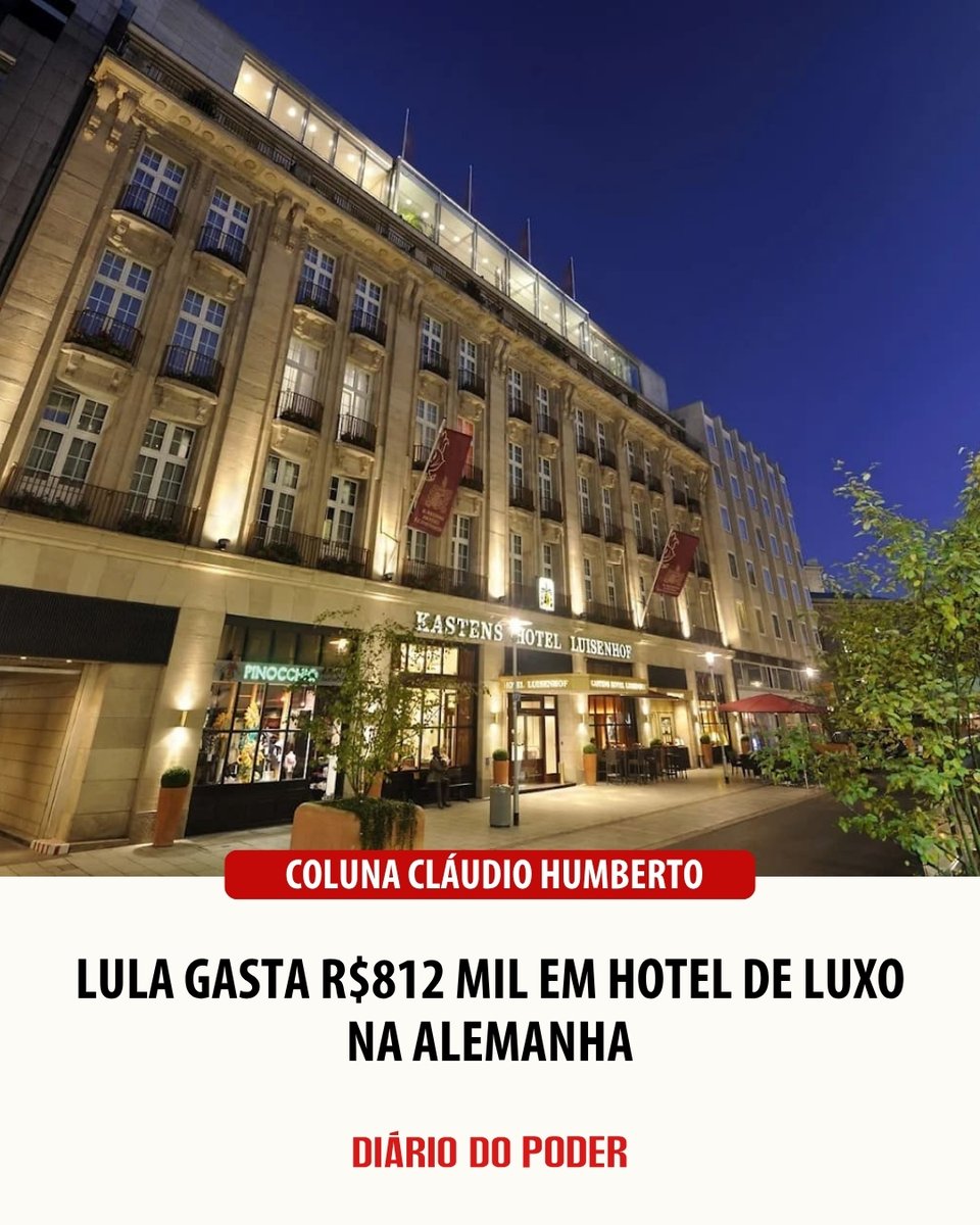 Os dois dias em que Lula, Janja e anedótica comitiva passaram pela Alemanha deixaram uma fatura milionária, empurrada para o pagador de impostos bancar, sem direito a reclamações. Para poucas horas em solo alemão, foram R$ 812.548,59 só para hospedar a trupe. Lula e Janja nunca