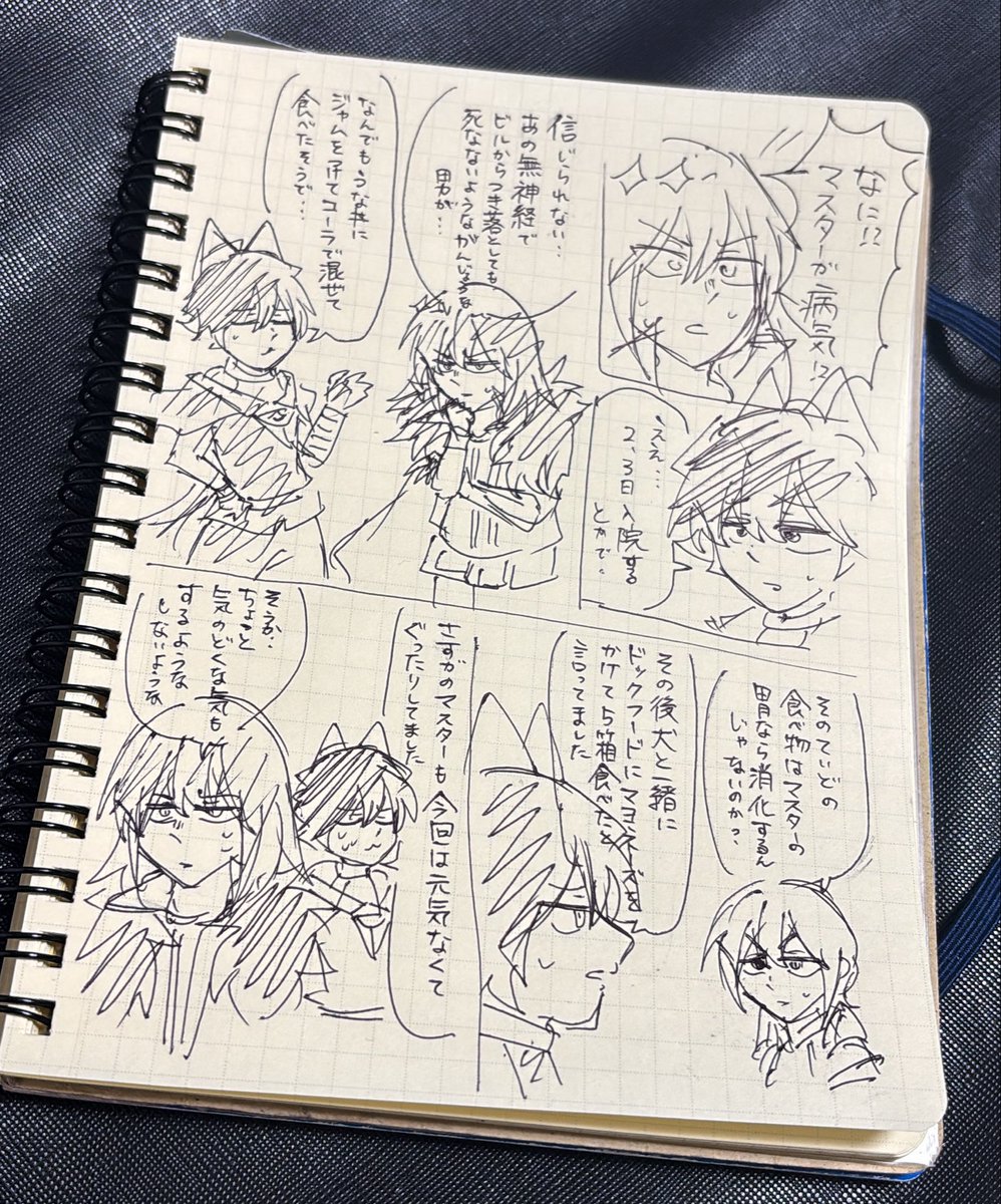 Xで見かけたこち亀のパロを下描きで描いてたんですけど、あまりにもマスターがバケモノになりすぎたので没です 