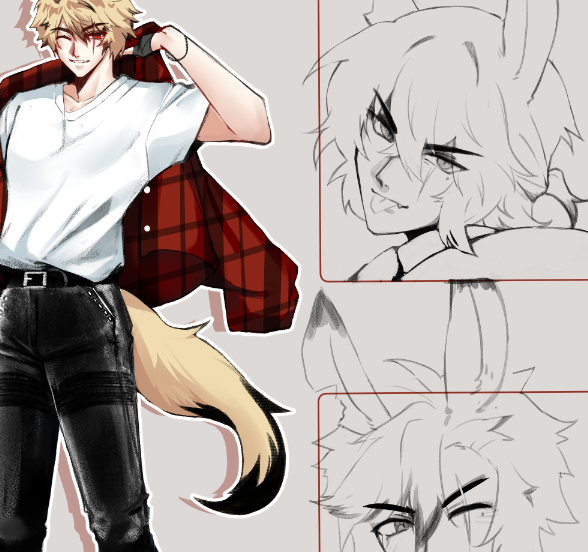 Kyouya_Sama's tweet photo. slowly but surely working on ref for one of my bun boys... am strem 👋

https://t.co/A9884YlzZa https://t.co/0AJcnVD56L