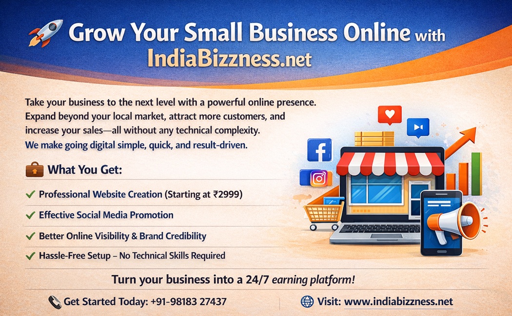 india_bizzness's tweet image. 🚀 Grow Your Small Business Online with IndiaBizzness

Take your business to the next level with a powerful online presence.  

#SmallBusiness #LocalBusiness #DigitalGrowth #OnlineBusiness #EntrepreneurLife #BusinessSuccess #IndiaBizzness