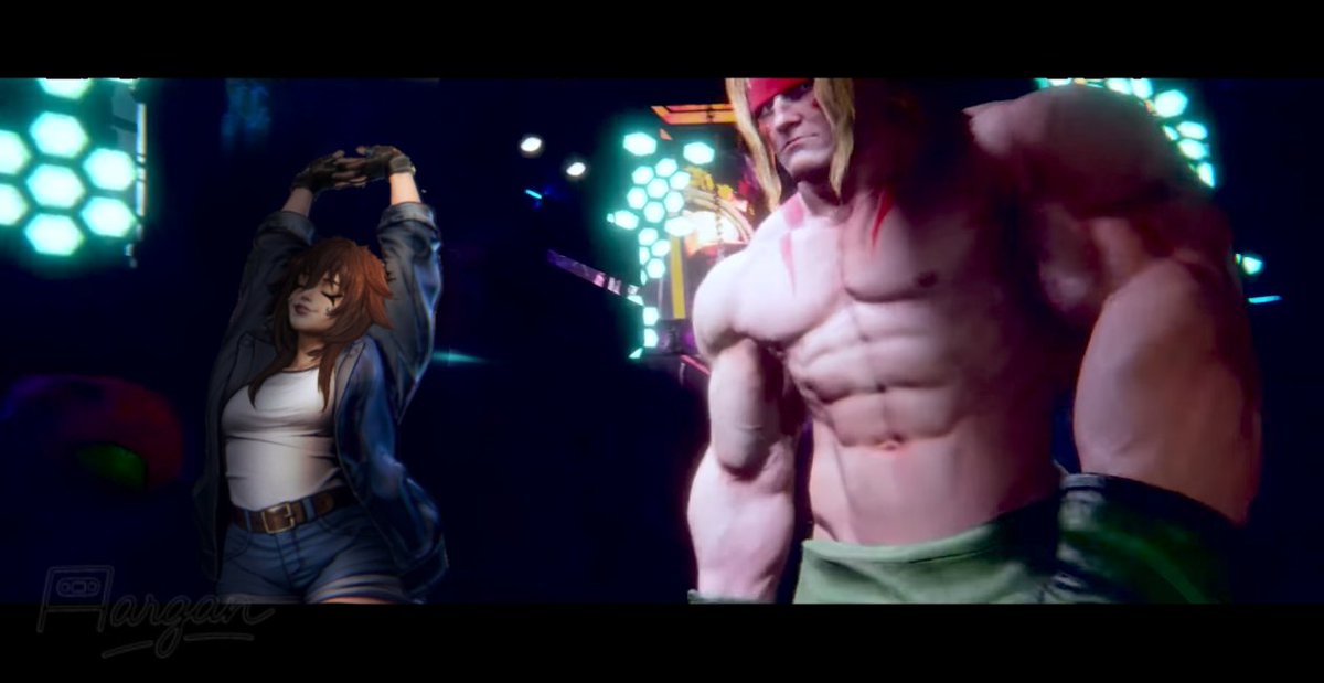 RiverHargan's tweet image. 🦡🤜🤛🦁
I tried to make a fakescreenshot of my OC with Alex in a VS screen haha… this is so f*cking ugly...

#streetfighter #ocxcanon #fakescreenshot #sf6alex