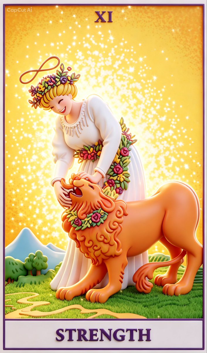 ccrcards2026new's tweet image. 🔮今日のタロットカード🔮

“優しいね”って言われるたびに、何かを我慢してきた気がする。

それでも壊れなかったんじゃなくて、壊れながらここまで来た。

それでも立ってるから、じゅうぶん、

あれだ！

私は最強💪☺️‼️

#strength 
#タロットカード
#占い