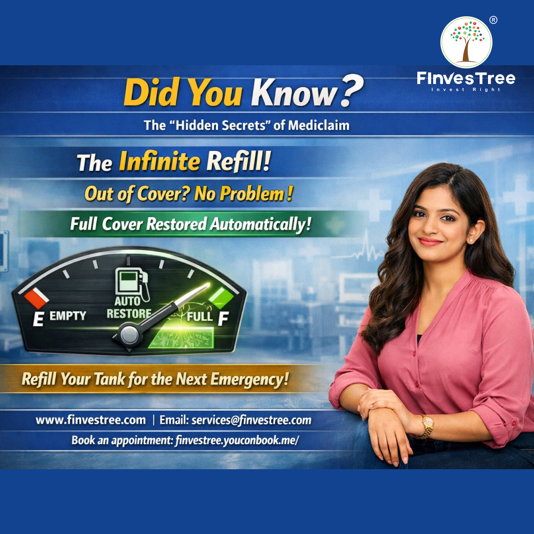 finvestree's tweet photo. 5/18 Mediclaim Secret: Cover exhausted mid-year? 

“Auto Restore” refills your full sum insured at no extra cost. Claim today, covered again.

Book: 
https://t.co/9t4BSgRMZK
services@finvestree.com
FInvesTree | ARN 139442 | AMFI Registered Mutual Fund Distributor https://t.co/rerAXIJPNk