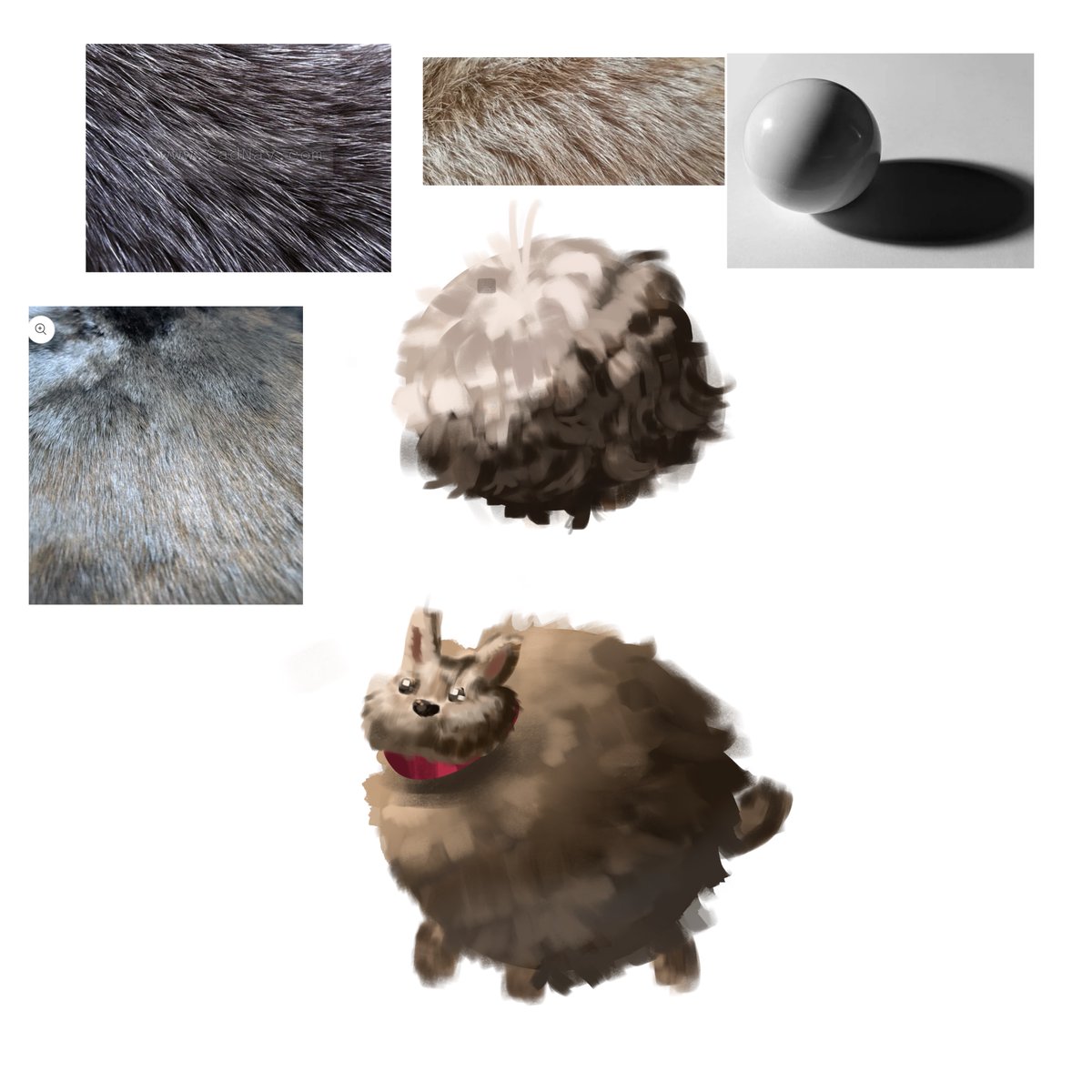 MuffyDucky's tweet image. Texture practice! Trying to make fluffy fur &amp;gt;:) #fluffy #dog #texture #practice #art #digital #puppy