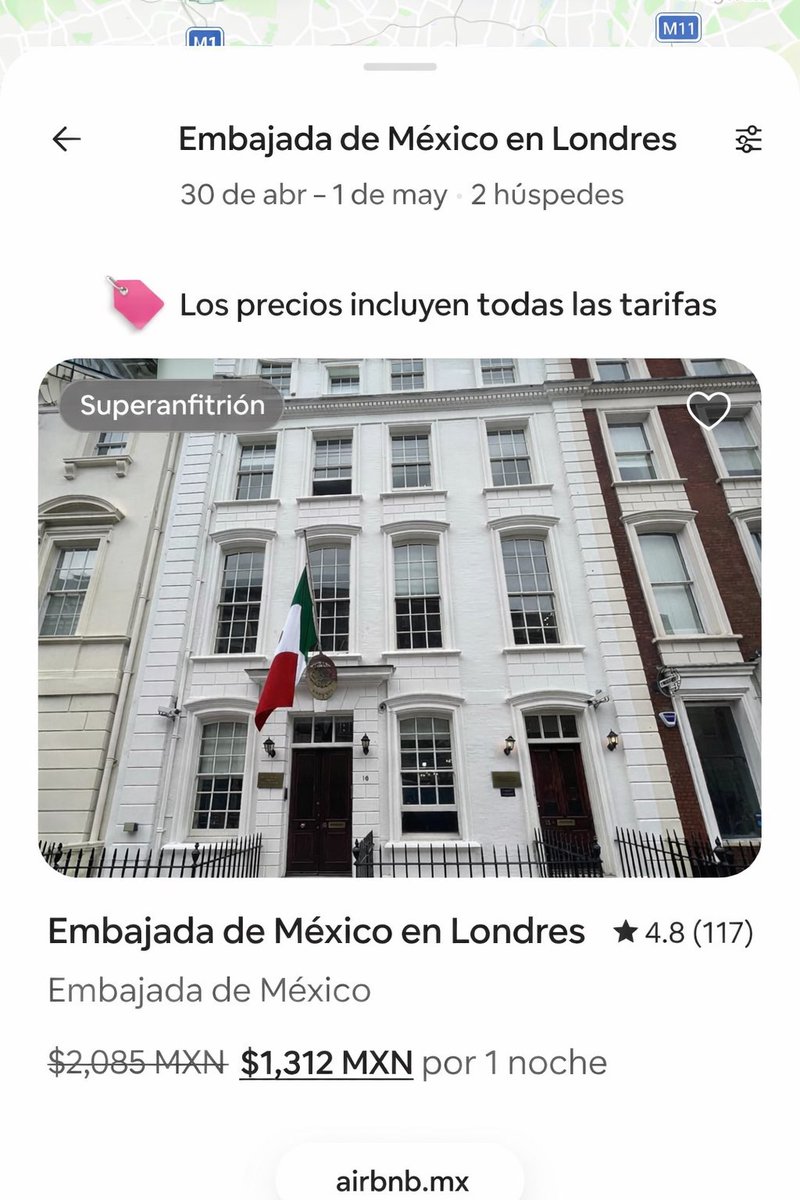 Ya vi donde Marcelo Ebrard reservó un cuarto para su hijo en la Embajada de México en Londres. 

Está buena la tarifa!🚬🧐