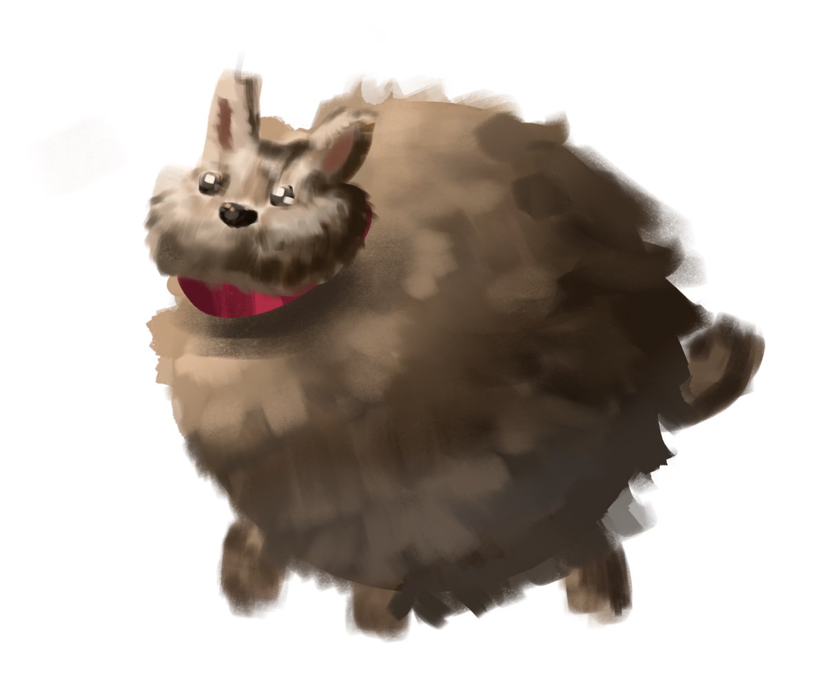 MuffyDucky's tweet image. Texture practice! Trying to make fluffy fur &amp;gt;:) #fluffy #dog #texture #practice #art #digital #puppy