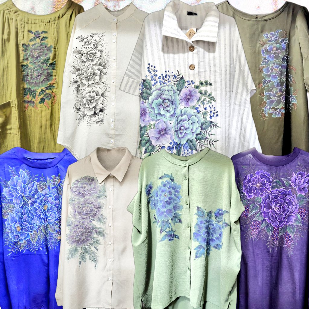 SHAO & champaデザフェス63両日⇢手描きお花絵【着る原画】 tweet media