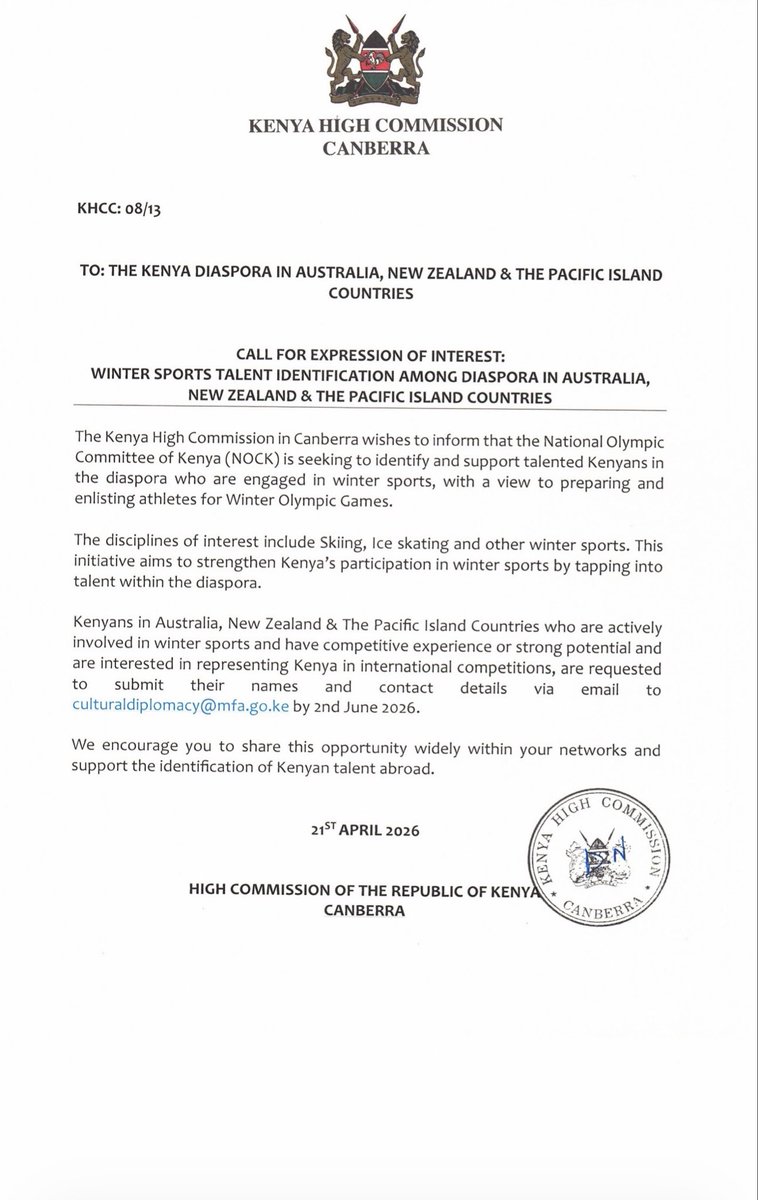 Kenya High Commission, Canberra tweet media