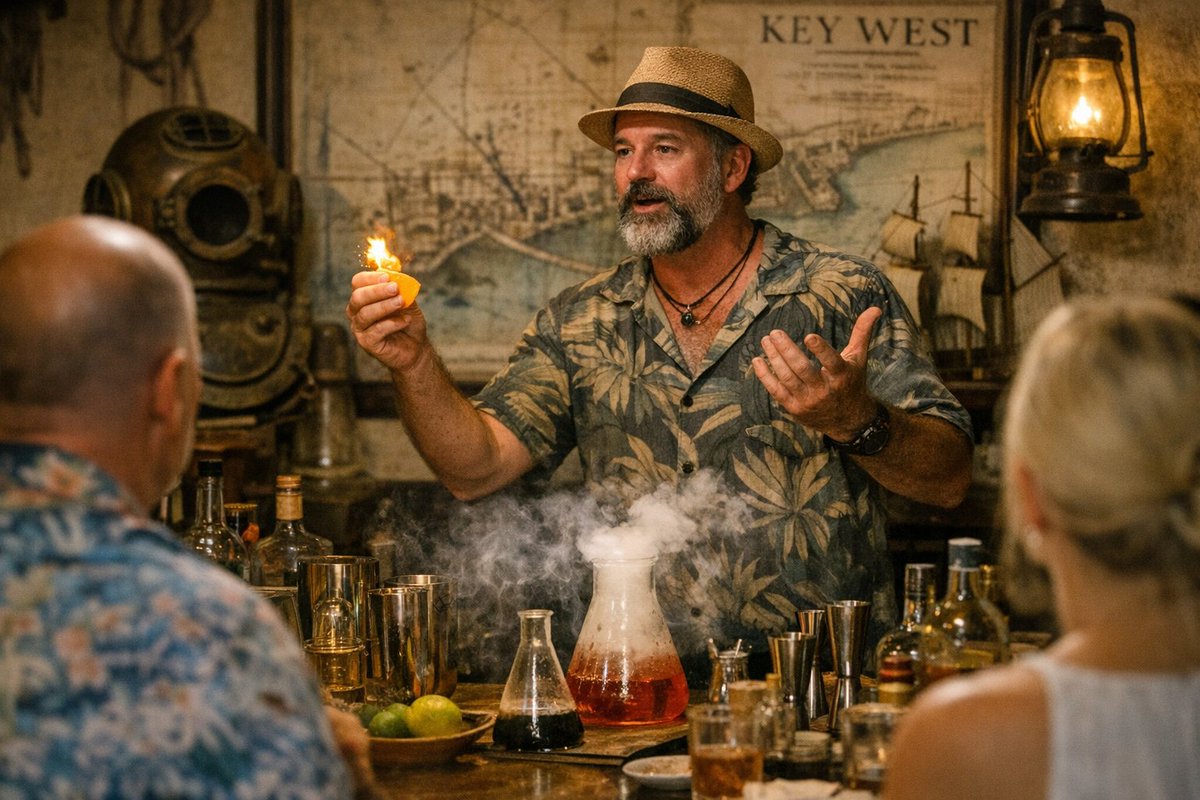 PrismMonroeFL's tweet image. In Key West, a cocktail class doubles as a history lesson. At 291 Front St., every pour is tied to the island’s past, turning drinks into a signature visitor experience and a smarter way for hospitality businesses to stand out. #KeyWest